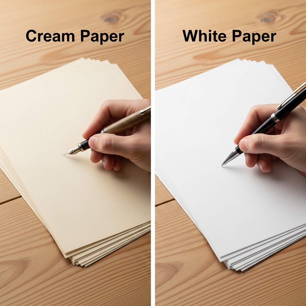 Cream Paper vs White Paper